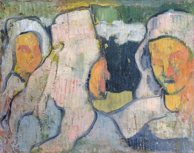 Tres mujeres bretonas con cofias de viuda de Emile Bernard